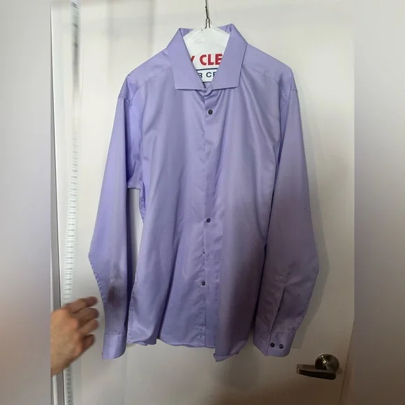 Calvin Klein | Shirts | Calvin Klein Men Purple Dress Shirt 75 3435 Slim Fit  L | Poshmark